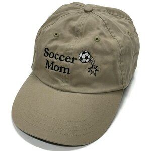 Soccer Mom Hat Baseball Cap Strapback Khaki Falcon Headwear Adjustable Pony Tail
